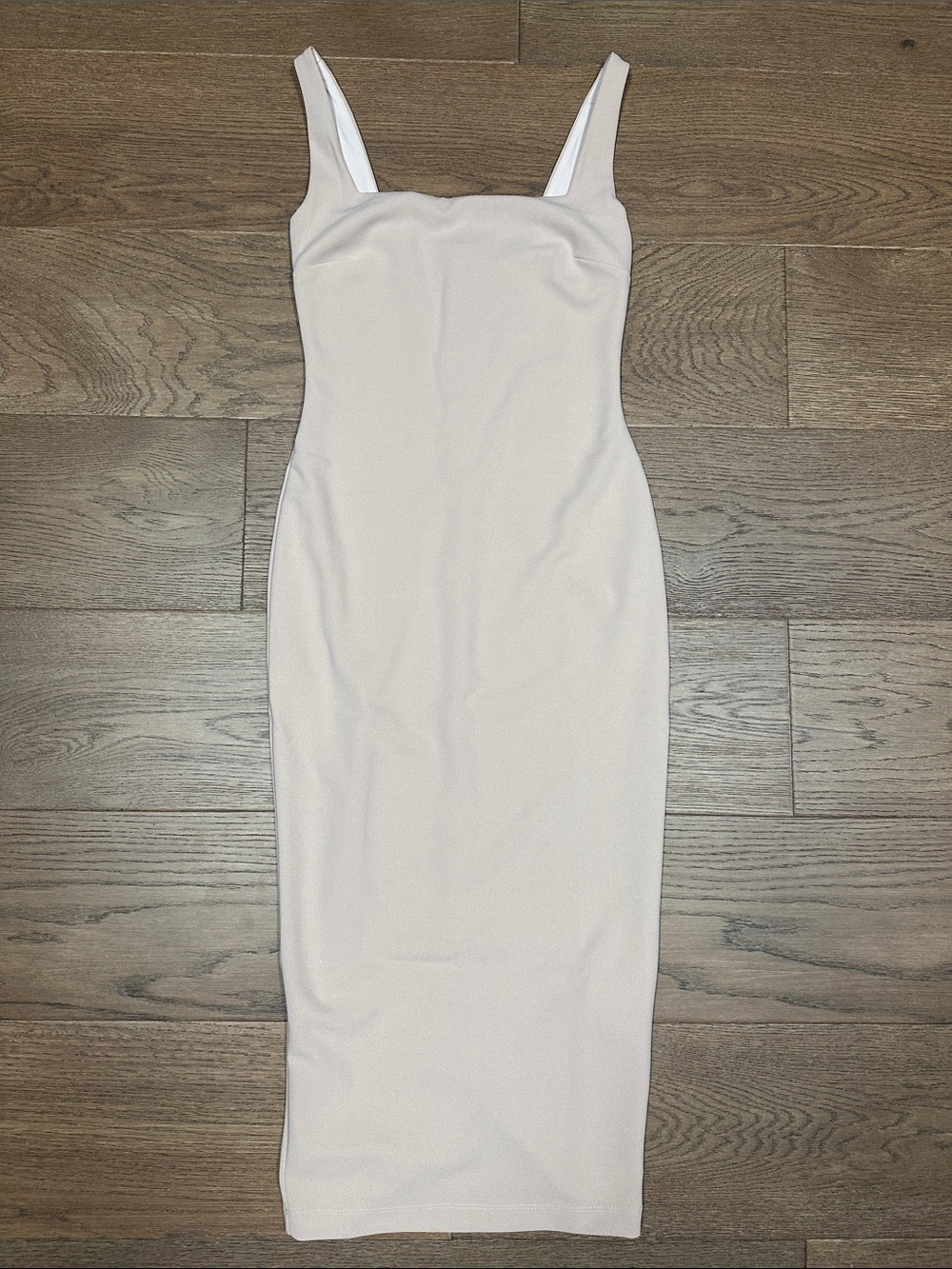 Nookie Nude Square Neck Bodycon Midi Dress